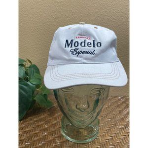 BDA White Baseball Cap CERVEZA MODELO Especial Adjustable One Size